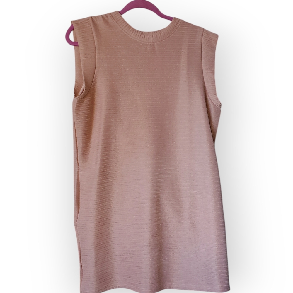 Sleeveless Mini Shift Dress in Dusty Rose